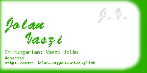 jolan vaszi business card
